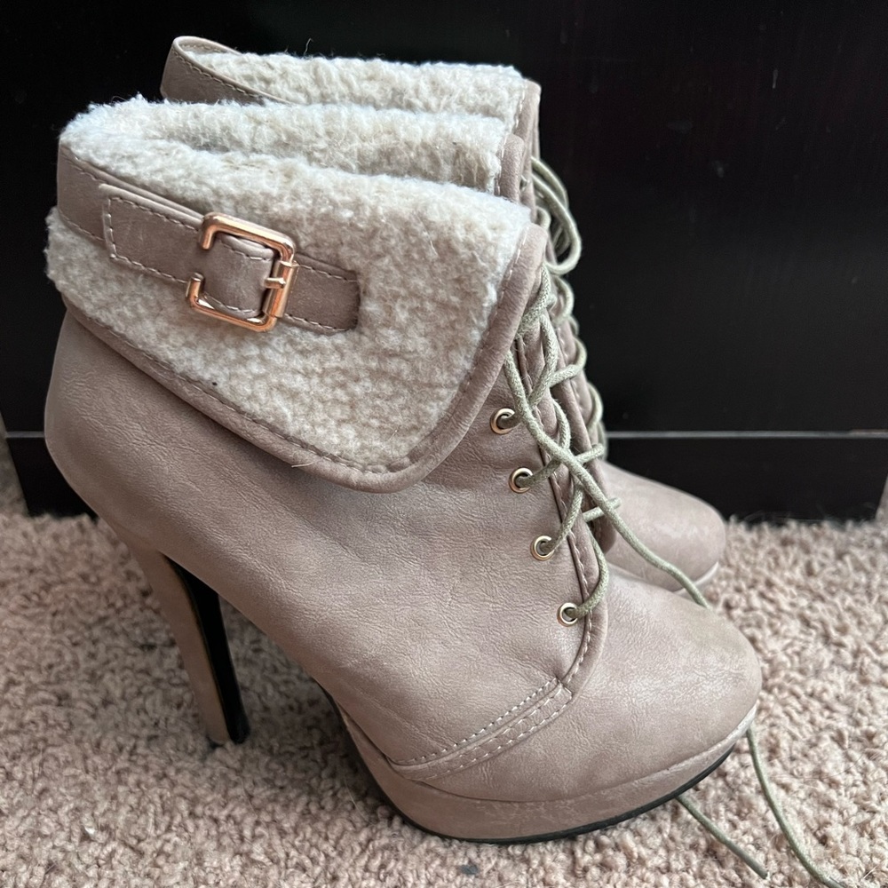 Lace up booties